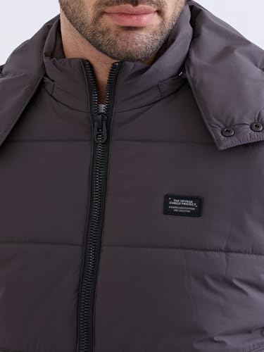 Spykar Charcoal Grey Straight Fit Casual Jackets For Men