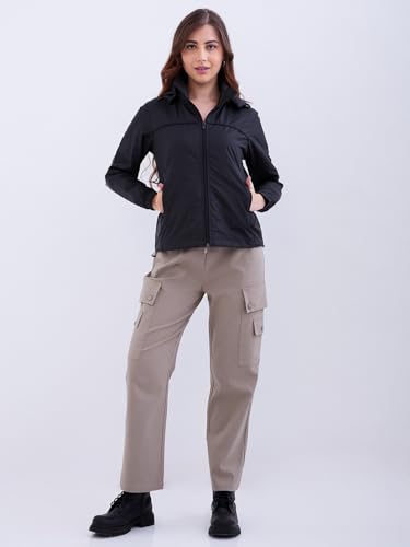 Spykar Black Regular Fit Casual Jackets For Women