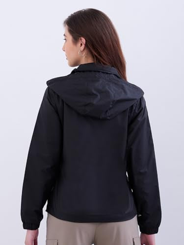 Spykar Black Regular Fit Casual Jackets For Women
