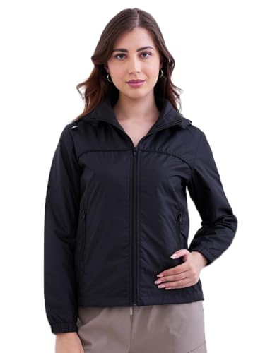 Spykar Black Regular Fit Casual Jackets For Women