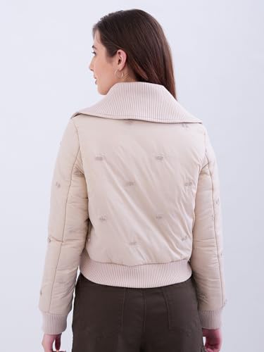 Spykar Beige Regular Fit Casual Jackets For Women