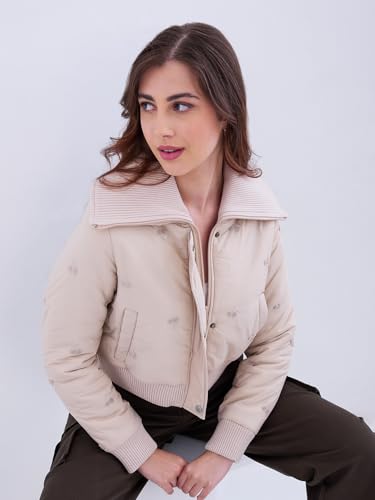 Spykar Beige Regular Fit Casual Jackets For Women