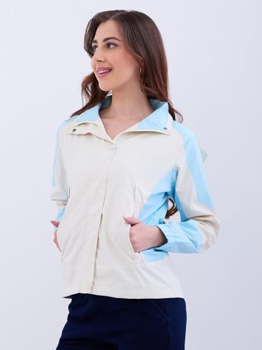 Spykar Sky Blue Regular Fit Casual Jackets For Women