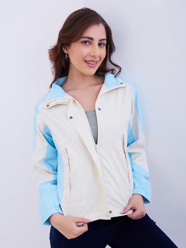 Spykar Sky Blue Regular Fit Casual Jackets For Women
