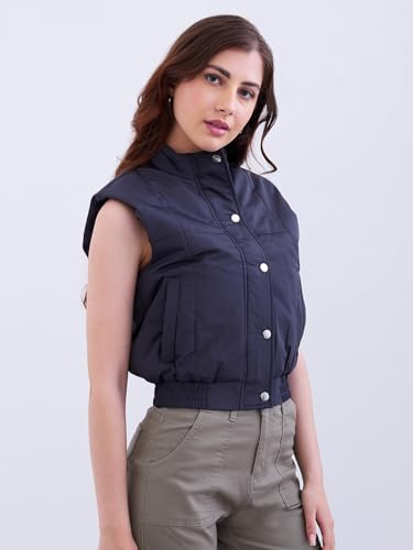Spykar Grey Regular Fit Casual Jackets For Women