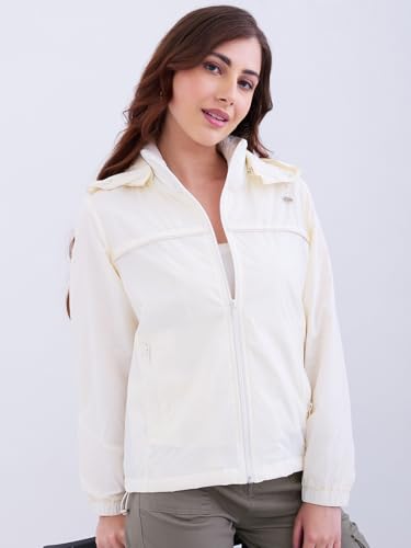 Spykar Off White Regular Fit Casual Jackets For Women