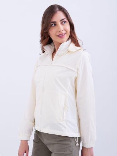 Spykar Off White Regular Fit Casual Jackets For Women