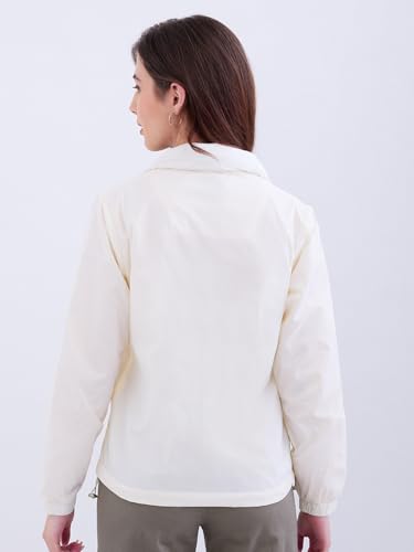 Spykar Off White Regular Fit Casual Jackets For Women
