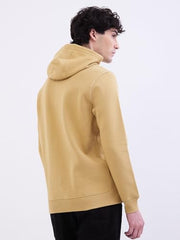 SPYKAR Men's Polycotton Neck Hooded Sweatshirt (MSSHW2BE033TAUPEBEIGE_Taupe Beige