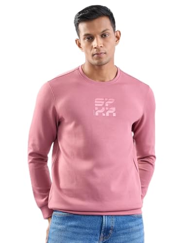 Spykar Mauve Pink Slim Fit Casual Sweatshirts for Men