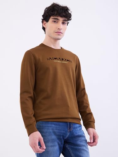 Spykar Military Green Slim Fit Casual Sweatshirts for Men