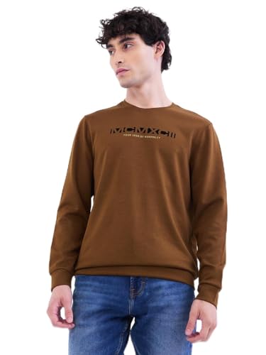 Spykar Military Green Slim Fit Casual Sweatshirts for Men