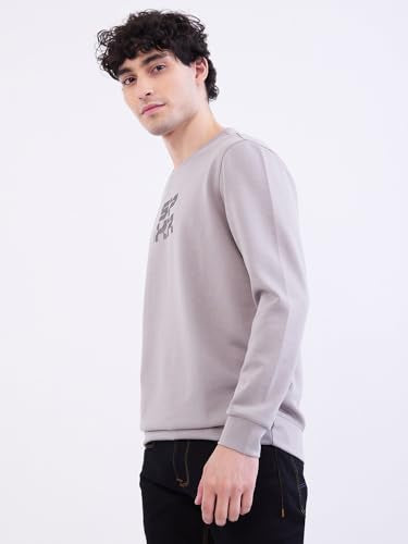 Spykar Silver Grey Slim Fit Casual Sweatshirts for Men