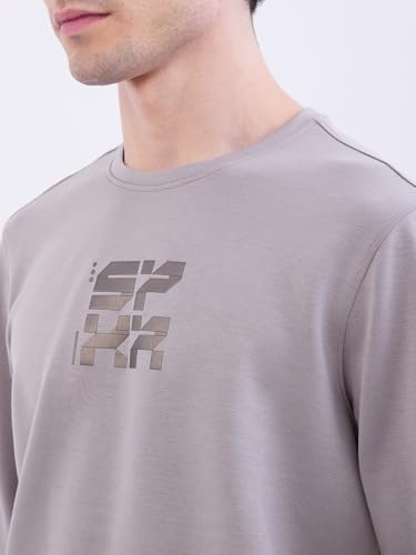 Spykar Silver Grey Slim Fit Casual Sweatshirts for Men