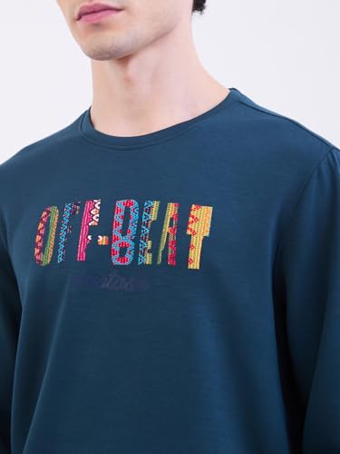 Spykar Teal Green Slim Fit Casual Sweatshirts for Men