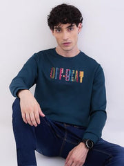 Spykar Teal Green Slim Fit Casual Sweatshirts for Men