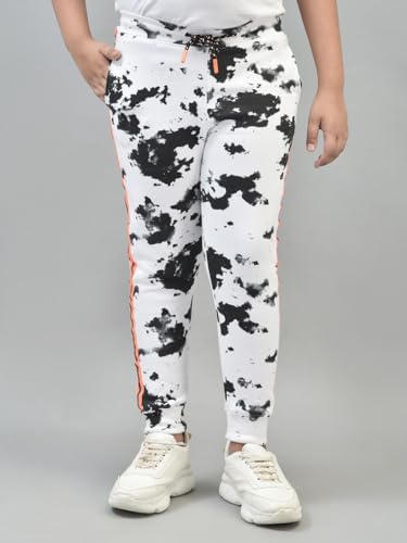 Crimsoune Club Boy's White Printed Joggers (15-16Y) - Goyalsons ShopMax