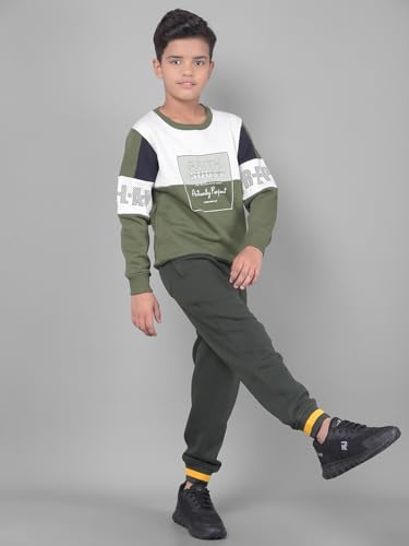Crimsoune Club Boy's Olive Joggers (15-16Y) - Goyalsons ShopMax