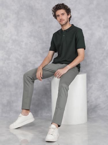 Crimsoune Club Men's Green Dobby Trousers