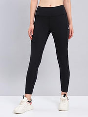 TECHNOSPORT Women's Slim Fit Active Running Tights - (WPOR75BLKSML_Black_S) Pack of 1