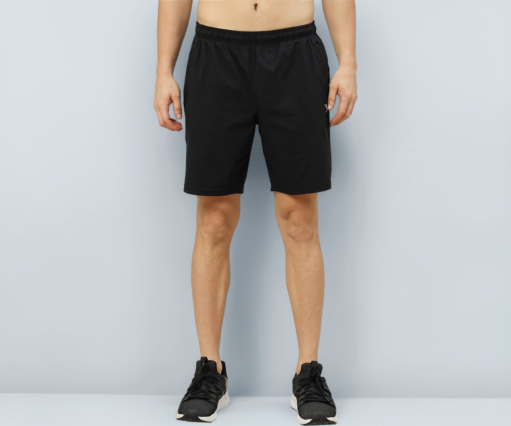TECHNOSPORT Men's Active Shorts - (MSOR76BLK2XL_Black_2XL) Pack of 1