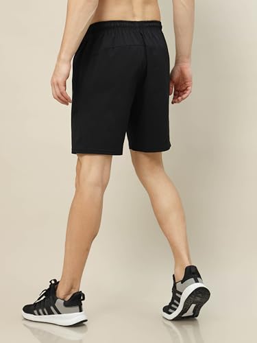 TECHNOSPORT Men's Active Shorts - (MSOR76BLK2XL_Black_2XL) Pack of 1