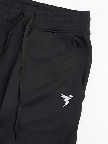 TECHNOSPORT Boy's Slim Fit Track Pant - (BPBR25BLK036_Black_13-14 Years)