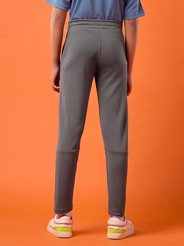 TECHNOSPORT Boy's Slim Fit Track Pant - (BPBR25IRG030_Iron Grey_7-8 Years)