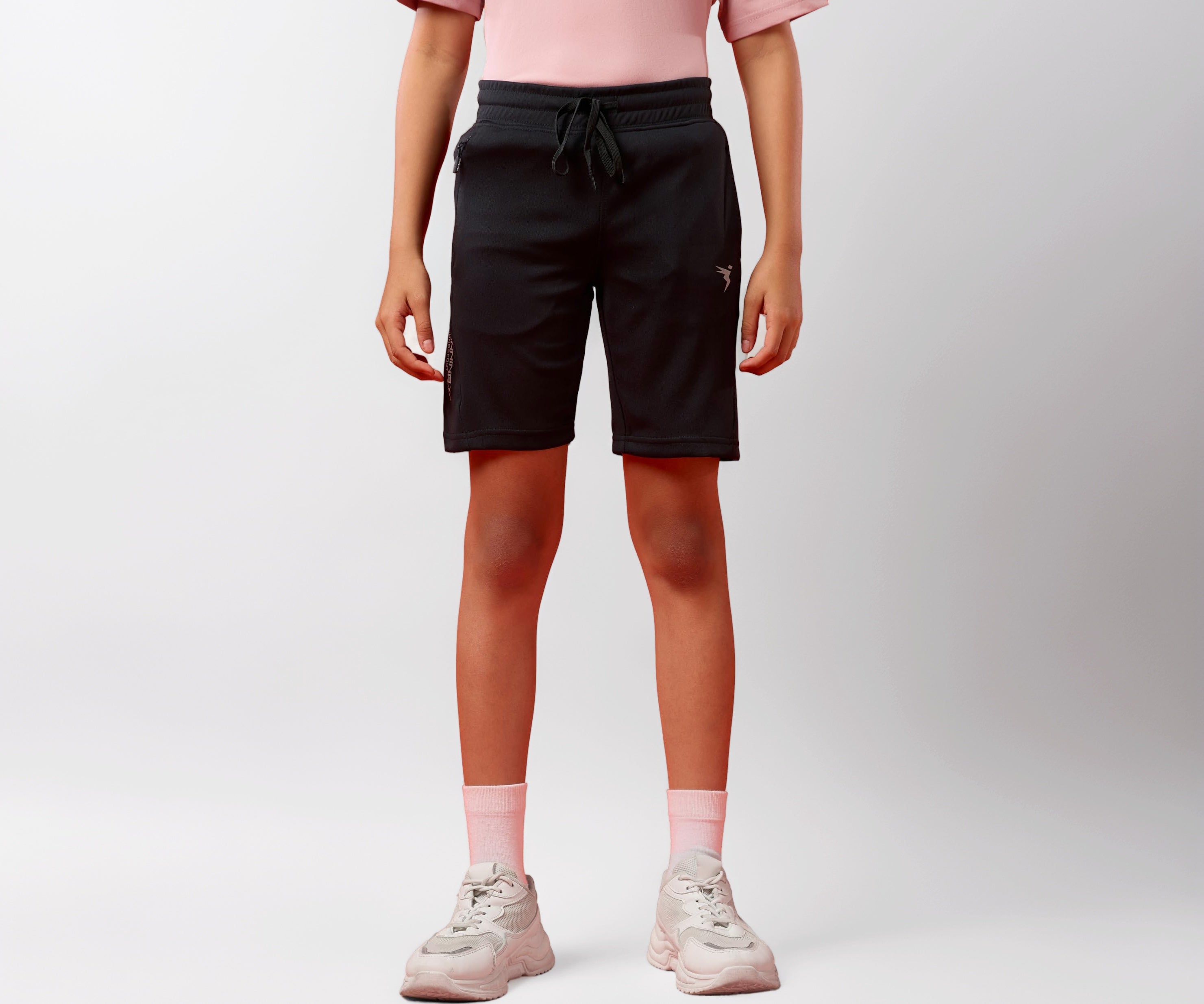 TECHNOSPORT Boys Regular Shorts - (BSBR26BLK032_Black_9-10 Years)