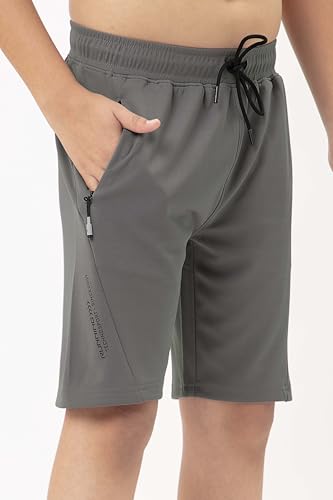 TECHNOSPORT Boys Regular Shorts - (BSBR26IRG032_Iron Grey_9-10 Years)