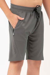 TECHNOSPORT Boys Regular Shorts - (BSBR26IRG034_Iron Grey_11-12 Years)