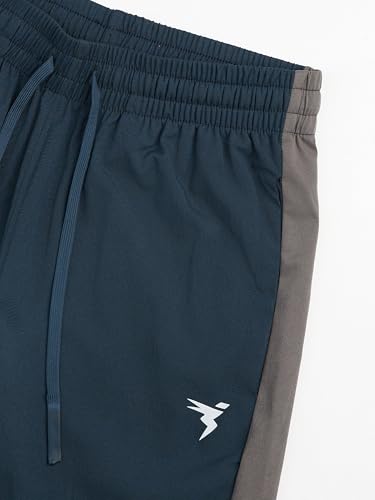 TECHNOSPORT Boys Slim Fit Sports Trackpants (Blue Camo) Kids Track Pants with TS Flexi Moisture-Wicking Fabric, Cargo Pockets, Drawstring | Track Pants for Boys 14-16 Years