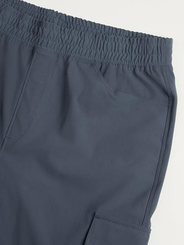 TECHNOSPORT Men Solid Relaxed Fit Sports Cargo Trackpants with DURACOOL+ (Grey) Cargo Track Pants for Man Polyester