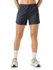 TECHNOSPORT Women Regular Fit Sports Shorts with TS Flexi (Woodland Grey) Shorts for Women Running Shorts Gym Shorts Workout Wear