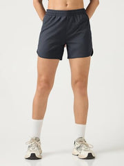 TECHNOSPORT Women Regular Fit Sports Shorts with TS Flexi (Woodland Grey) Shorts for Women Running Shorts Gym Shorts Workout Wear