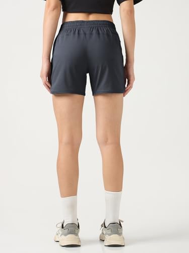 TECHNOSPORT Women Regular Fit Sports Shorts with TS Flexi (Woodland Grey) Shorts for Women Running Shorts Gym Shorts Workout Wear