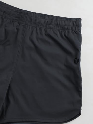 TECHNOSPORT Women Regular Fit Sports Shorts with TS Flexi (Woodland Grey) Shorts for Women Running Shorts Gym Shorts Workout Wear