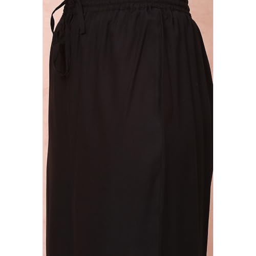 Rangriti Women's Straight Palazzo (RMMCORE8520AW22BLK_Black