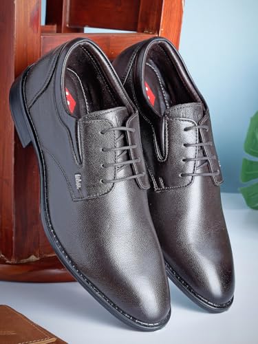 Lee Cooper LC1473E2R Brown Mens Leather Formal Shoes UK-9