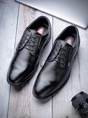 Lee Cooper LC1473E2R Men's Leather Derby Formal Shoes | Lightweight, Comfortable & Stylish Lace-Ups for Office, Business 42EU_8UK