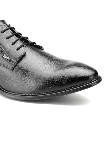 Lee Cooper LC1473E2R Men's Leather Derby Formal Shoes | Lightweight, Comfortable & Stylish Lace-Ups for Office, Business 42EU_8UK