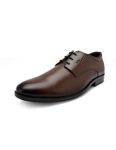 Lee Cooper Men's LC4865ER Leather Formal Shoes_LC4865ER_Brown_45EU