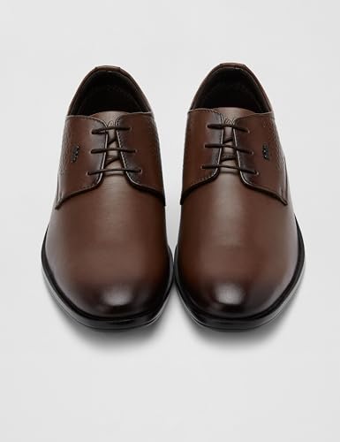 Lee Cooper Men's LC4865ER Leather Formal Shoes_LC4865ER_Brown_45EU