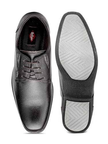 Lee Cooper LC2157B3R Men's Leather Derby Formal Shoes | Lightweight, Comfortable & Stylish Lace-Ups for Office, Business 42EU_8UK