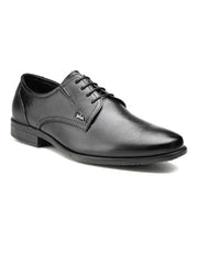 Lee Cooper LC2157B3R Men's Leather Derby Formal Shoes | Lightweight, Comfortable & Stylish Lace-Ups for Office, Business 41EU_7UK Black