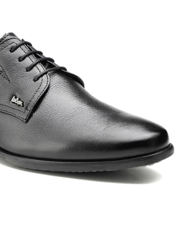 Lee Cooper LC2157B3R Men's Leather Derby Formal Shoes | Lightweight, Comfortable & Stylish Lace-Ups for Office, Business 41EU_7UK Black
