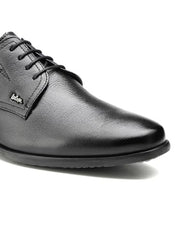 Lee Cooper LC2157B3R Men's Leather Derby Formal Shoes | Lightweight, Comfortable & Stylish Lace-Ups for Office, Business 41EU_7UK Black