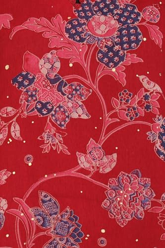 W for Woman Red Floral Printed Chiffon Straight Top - (W31457-126807-M)