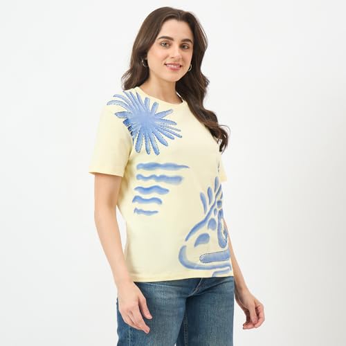 Madame Lemon Cotton Half-Sleeve Top