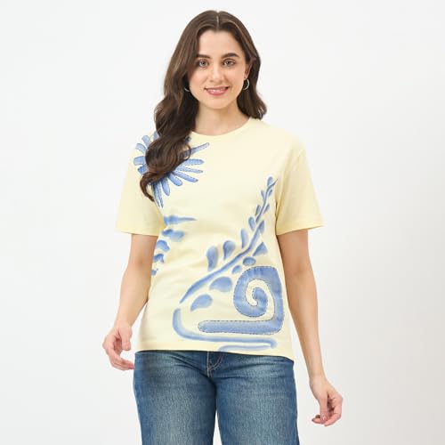 Madame Lemon Cotton Half-Sleeve Top